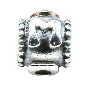 Pandora Mom Charm 14K Gold Sterling Silver Salmon Zirconia Retired